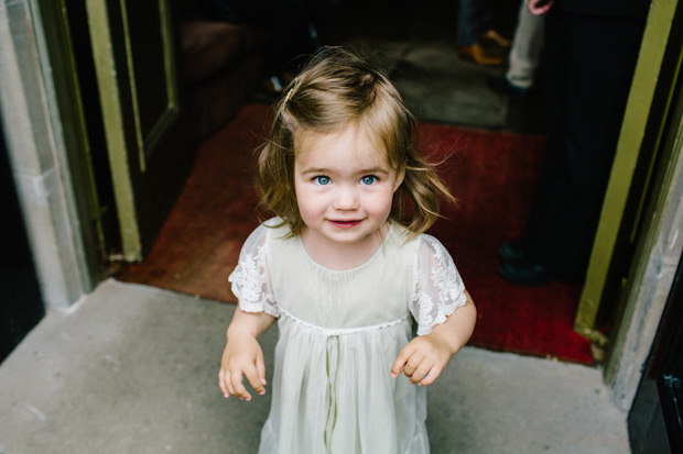 cute little flowergirl | Cat and Jab's whimsical Scottish wedding by Emma Case | onefabday.com