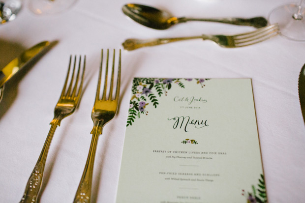 whimsical wedding menu | onefabday.com