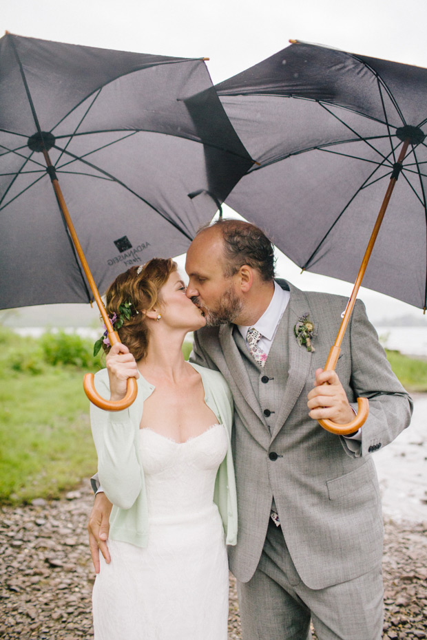 rainy day wedding portraits! Cat and Jab's whimsical Scottish wedding by Emma Case | onefabday.com