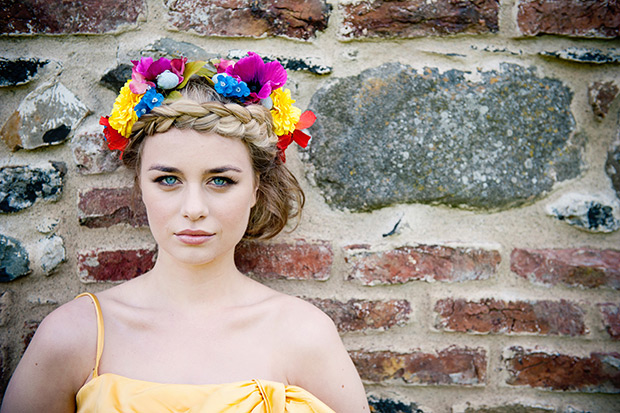 boho floral bridal hair garland | Photography by Fiona Jamieson | onefabday.com