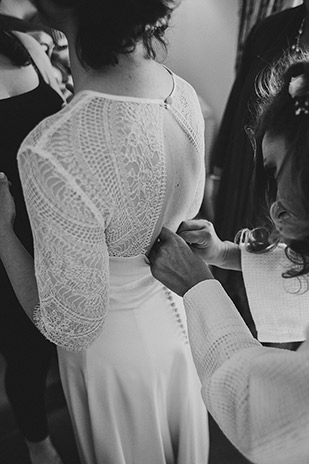 Beautiful bride in a Belle & Bunty Wedding Dress | onefabday.com