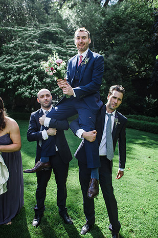 Groomsmen in blue suits | onefabday.com