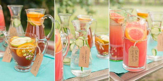 Fun cocktail display for wedding reception | onefabday.com