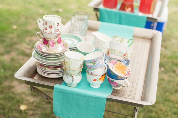 Pretty tea cups for wedding reception afternoon tea | onefabday.com