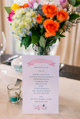 Pretty pink and blue wedding stationery | onefabday.com