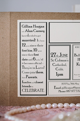 kraft paper wedding invite | onefabday.com