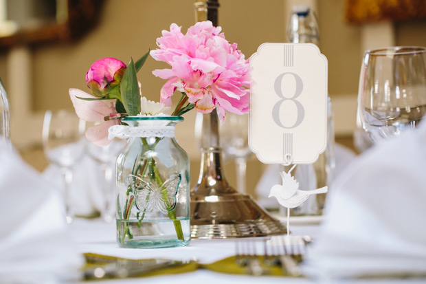 pink peony wedding centerpieces | onefabday.com