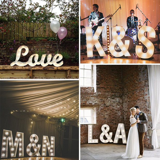 Electric Alphabet wedding signage | onefabday.com