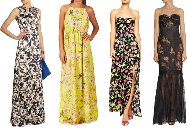 Long Floral Wedding Guest Dresses | onefabday.com