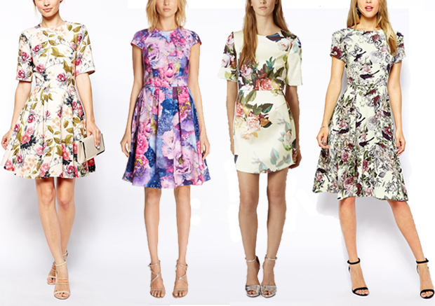 Pretty Floral Wedding Guest Dresses | onefabday.com