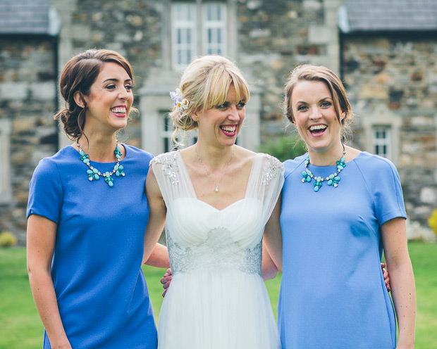 blue bridesmaids dresses | onefabday.com