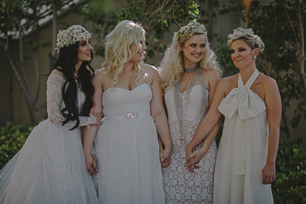 Gorgeous white bridesmaids dresses | onefabday.com