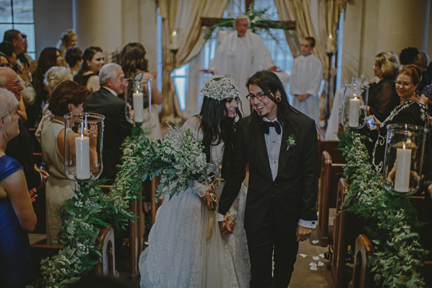 Just Married! Emily and Freddy's Gothic Glam Las Vegas Wedding by The Gemmers | onefabday.com