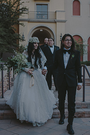 Just Married! Emily and Freddy's Gothic Glam Las Vegas Wedding by The Gemmers | onefabday.com