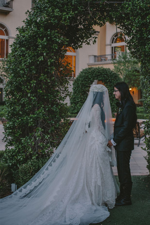 Emily and Freddy's Gothic Glam Las Vegas Wedding by The Gemmers | onefabday.com