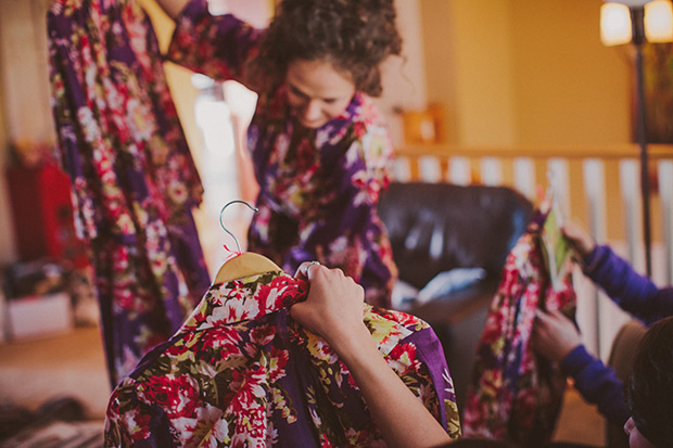 Floral print bridesmaids robes | onefabday.com