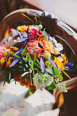 colourful autumnal bridal bouquet | onefabday.com