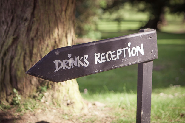 drinks reception wedding signage | onefabday.com