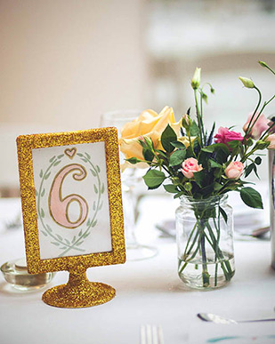 glitter Ikea table numbers | onefabday.com