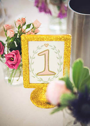 glitter Ikea table numbers | onefabday.com