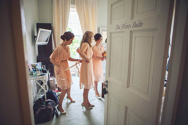 pretty peach bridesmaids dresses | onefabday.com