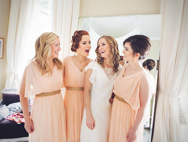 pretty peach bridesmaids dresses | onefabday.com