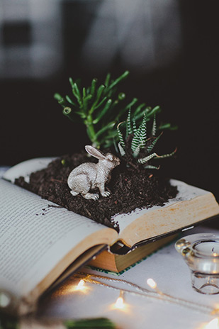 book planters | Luke Going Photography - Hollie and Aaron | onefabday.com