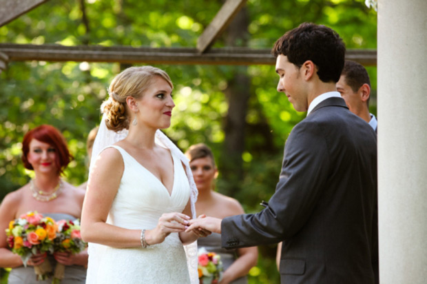 Outdoor Wedding Ceremony | Emily and Ben's colourful wedding by Studio Finch | onefabday.com