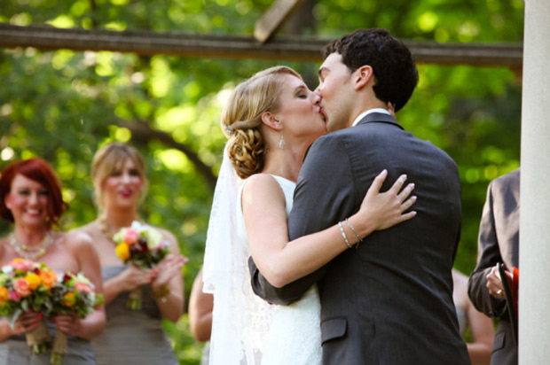 Outdoor Wedding Ceremony | Emily and Ben's colourful wedding by Studio Finch | onefabday.com