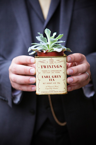 Tea canister succulent centerpieces | onefabday.com