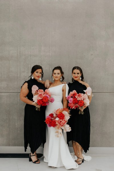 black bridesmaid dresses, black bridesmaid jumpsuits, short black bridesmaid dresses