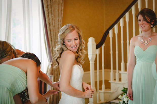 Beautiful bride Allison getting ready | onefabday.com