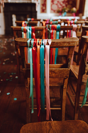 ribbon wedding chair decor | onefabday.com