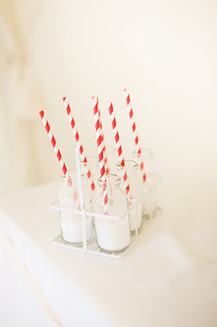 milk bottle with stripey straws | onefabday.com