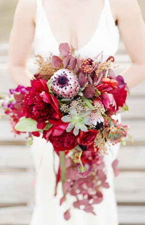 A hot floral trend for 2015 | Cascading Bridal Bouquets | onefabday.com