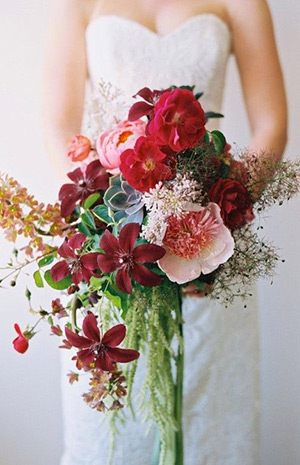 A hot floral trend for 2015 | Cascading Bridal Bouquets | onefabday.com