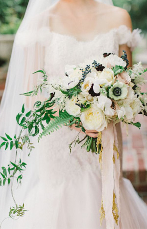 A hot floral trend for 2015 | Cascading Bridal Bouquets | onefabday.com