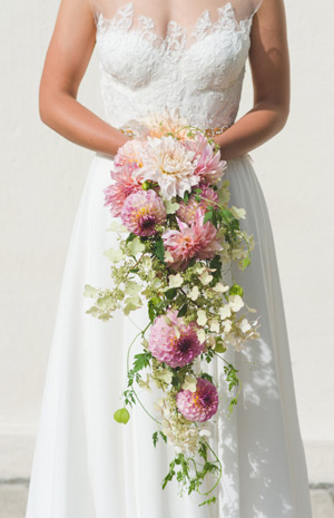 A hot floral trend for 2015 | Cascading Bridal Bouquets | onefabday.com