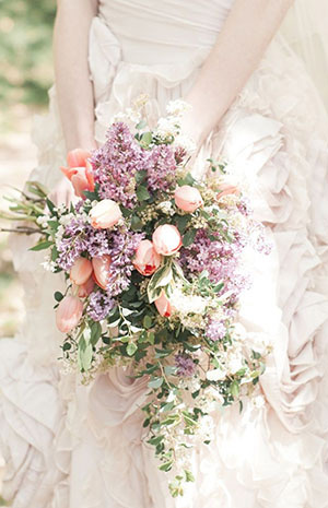 A hot floral trend for 2015 | Cascading Bridal Bouquets | onefabday.com