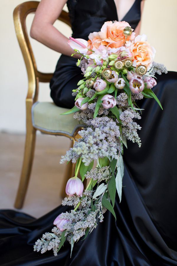 A hot floral trend for 2015 | Cascading Bridal Bouquets | onefabday.com