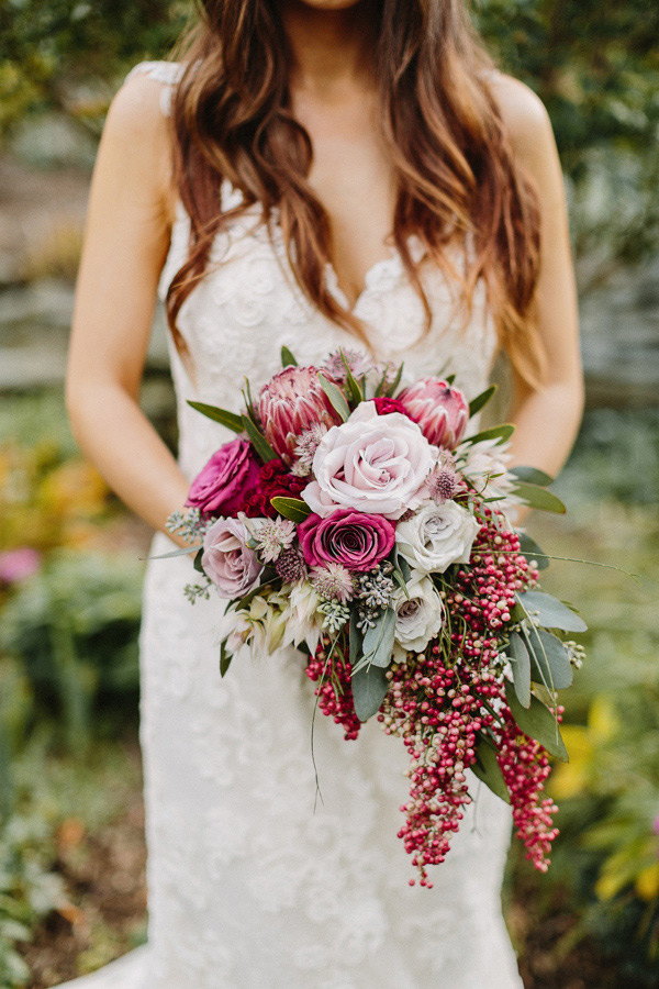 A hot floral trend for 2015 | Cascading Bridal Bouquets | onefabday.com