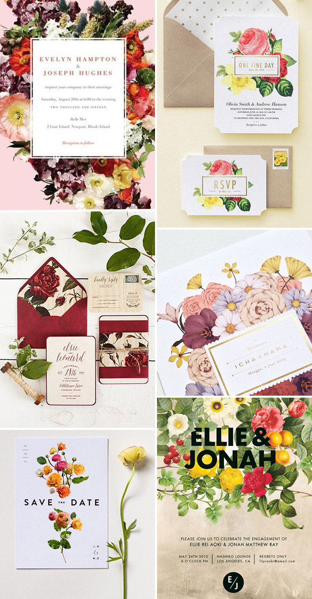 Dramatic Floral Wedding Stationery | onefabday.com