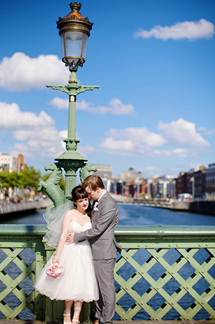 Marie and James' Retro Fabulous Dublin City wedding by Elisha Clarke | onefabday.com