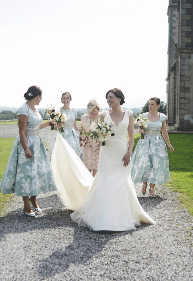 beautiful pastel blue and silver bridesmaids skirt and top combo | onefabday.com