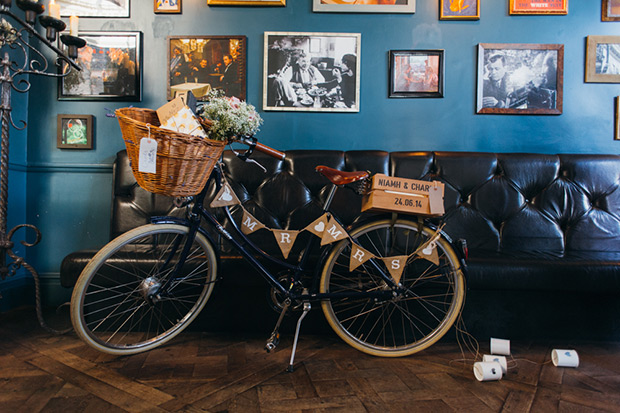 vintage wedding bike prop