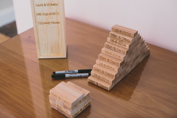 jenga wedding guest book | onefabday.com