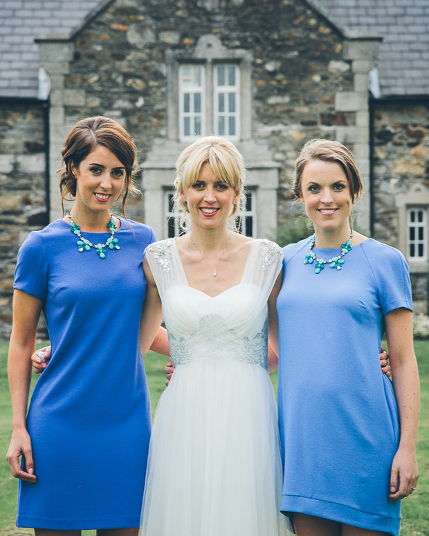 blue bridesmaids dresses | onefabday.com