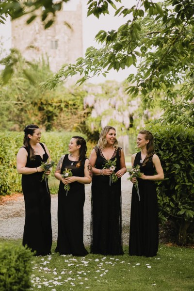 long black bridesmaid dresses, black bridesmaid jumpsuits, short black bridesmaid dresses, winter bridesmaids dresses