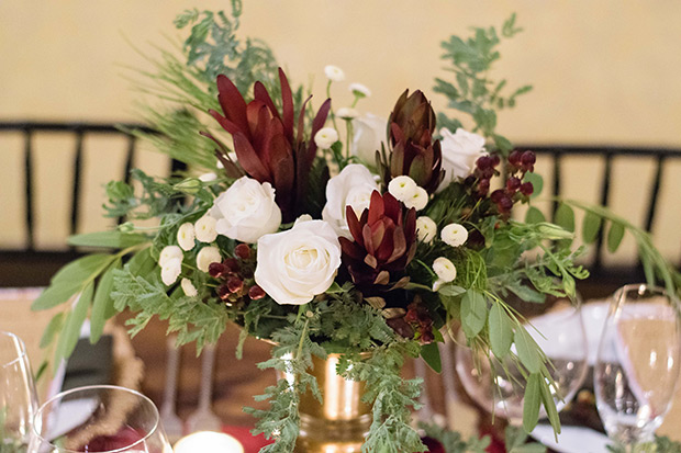 Red and green winter wedding inspiration | onefabday.com