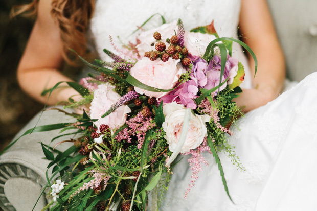 beautiful pink bridal bouquet for a secret garden inspired wedding | onefabday.com